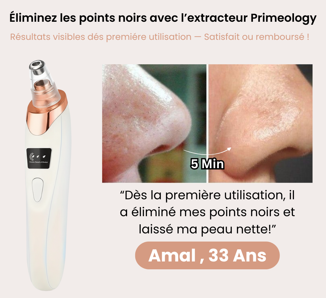 Primeology™ – L’extracteur efficace pour éliminer les points noirs en profondeur.