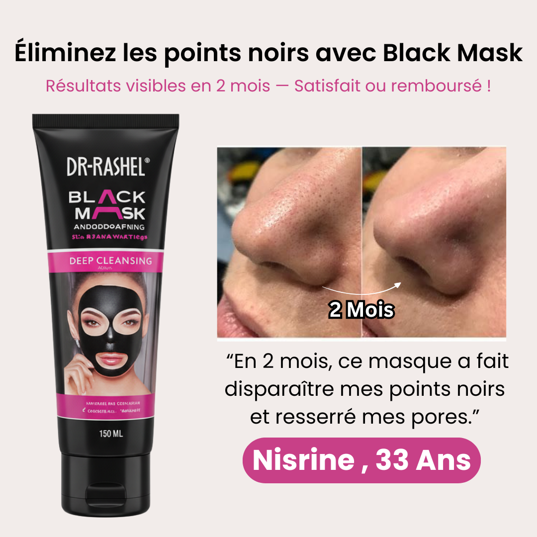 Black Mask™ – Dites adieu aux points noirs et retrouvez une peau nette et purifiée.