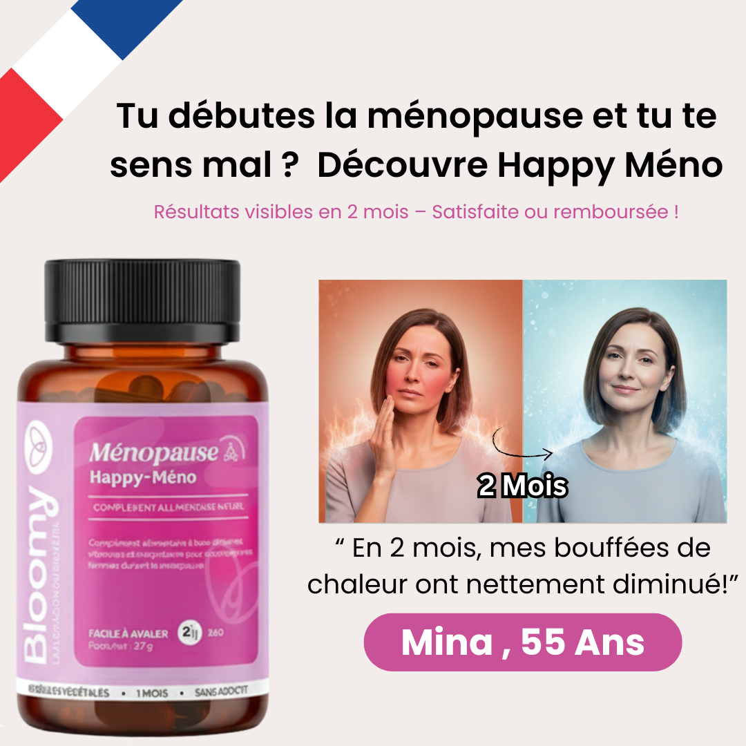Happy Méno™ : Retrouve ton bien‑être pendant la ménopause !